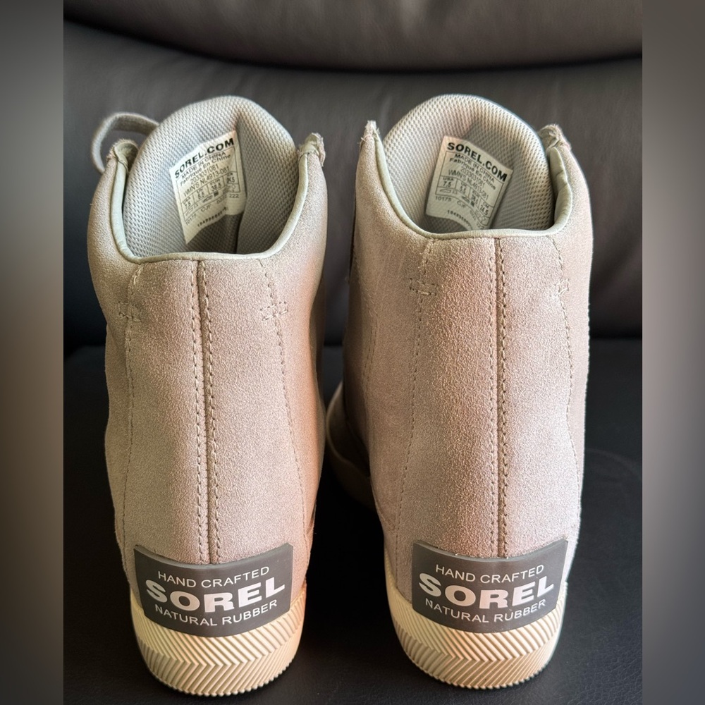 Sorel Out N About Waterproof Leather Wedge Sneakers - Picture 4 of 8